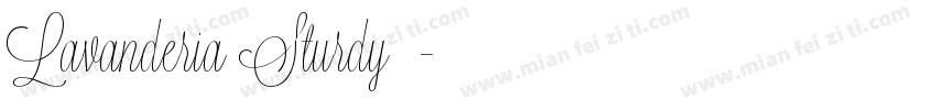 Lavanderia Sturdy字体字体转换